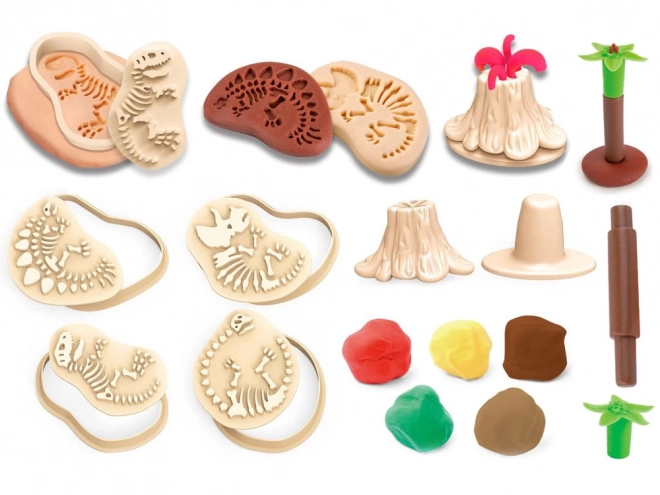 Ensemble de pâte à modeler dinosaures