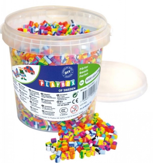 PLAYBOX Perles à souder en seau - rayées 5000 pcs
