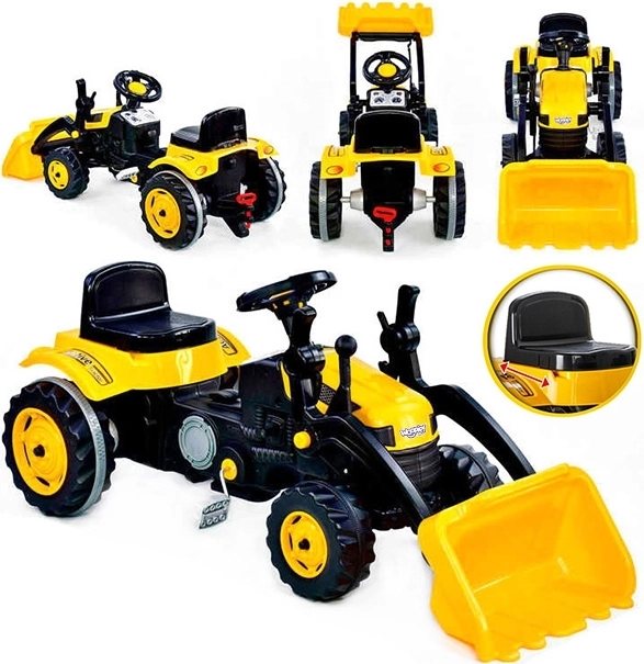 Tracteur à pédales pour enfants avec chargeur frontal