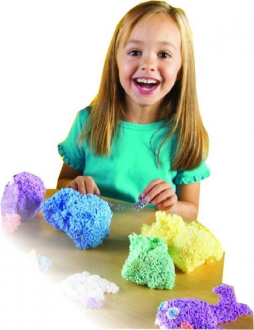 PlayFoam® Modelina/Plastiline à billes 4 couleurs sur carte 19,5x27x3cm