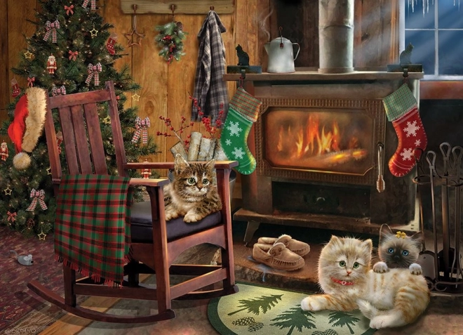 Scène de Noël chaleureuse