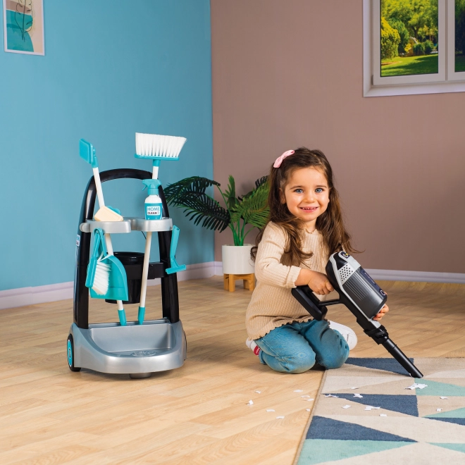 Smoby Rowenta Chariot de nettoyage avec aspirateur à tige