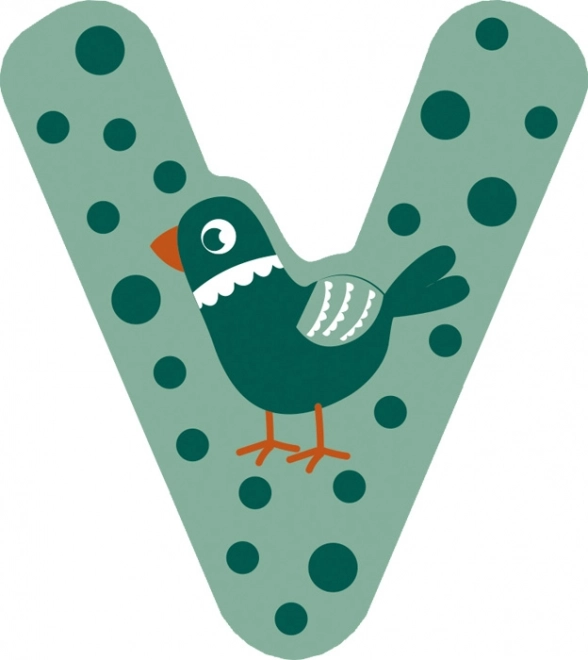small foot lettre en bois V