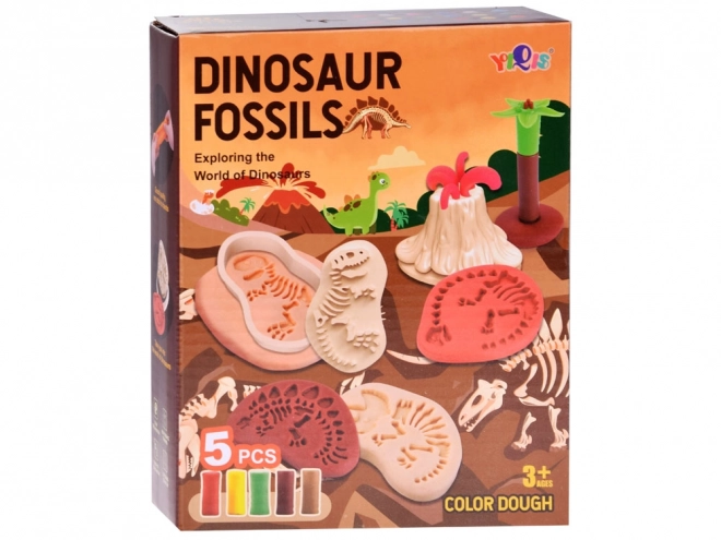 Ensemble de pâte à modeler dinosaures