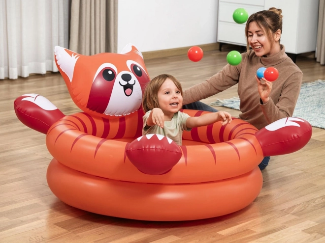 Piscine sèche panda roux avec balles de Bestway