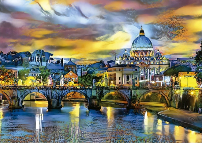 Educa puzzle Basilique Saint-Pierre et pont Saint-Ange 1500 pièces