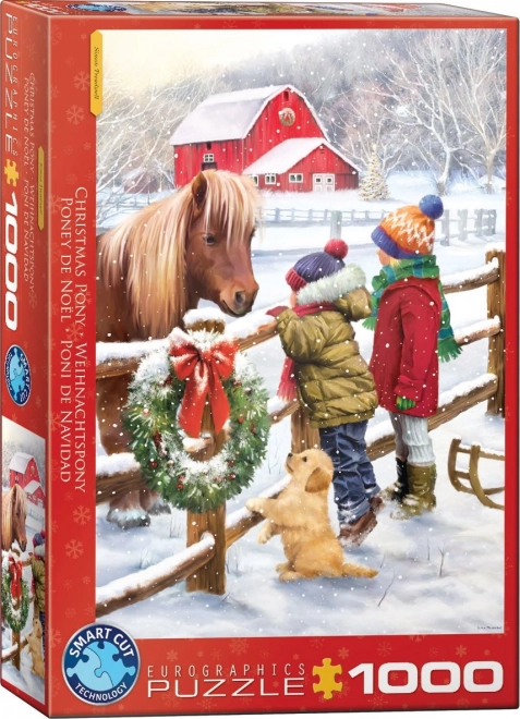 Puzzle Poney de Noël 1000 pièces de Eurographics