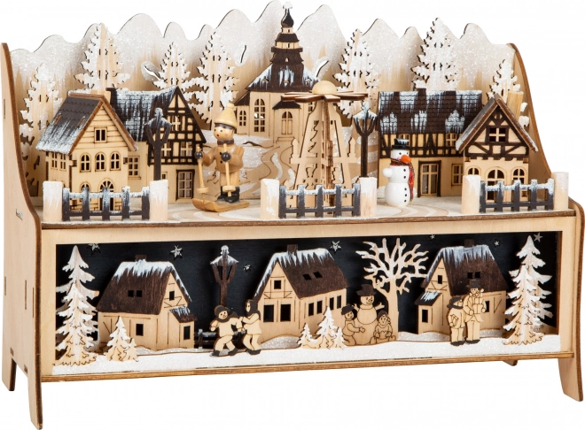 Petite lampe de décoration de Noël Scène d'hiver