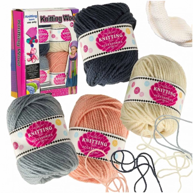 Ensemble de fils colorés pour tricot 4 pièces