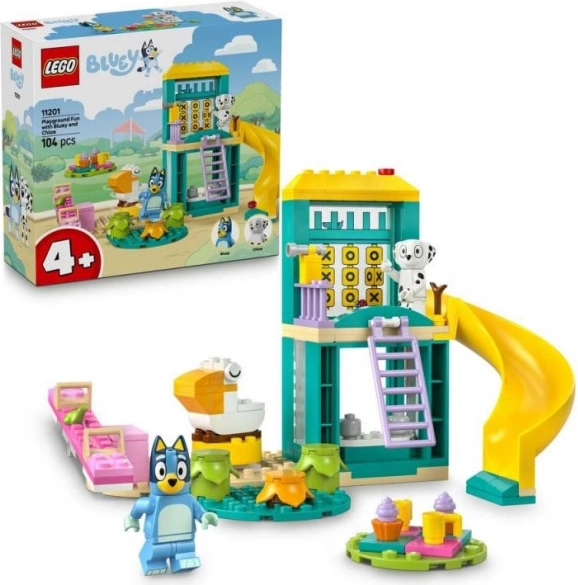 bluey : bluey et Flíček à l’aire de jeux – set de construction pour enfants 4+