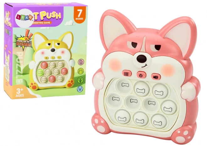 Jeu d'arcade Pop-It Fox sur console 7 modes de jeu Couleur rose