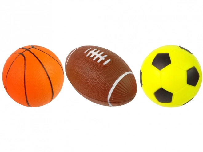 Ensemble de balles sportives molles 3 en 1 Football Basket-ball