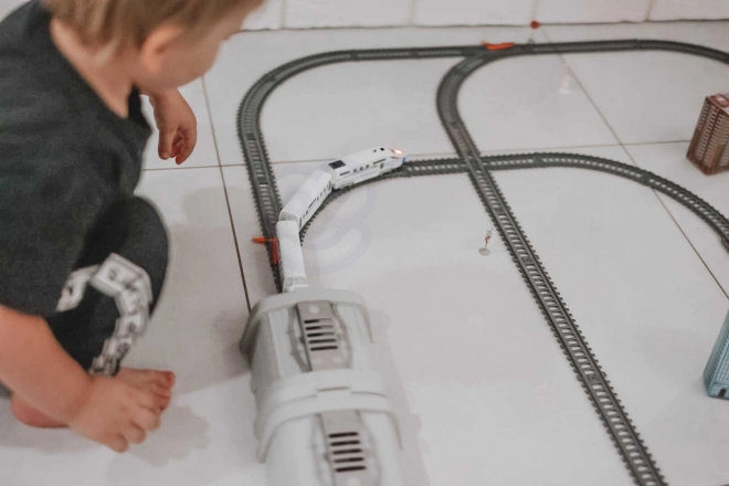 Ensemble de train électrique Woopie avec pont et tunnel