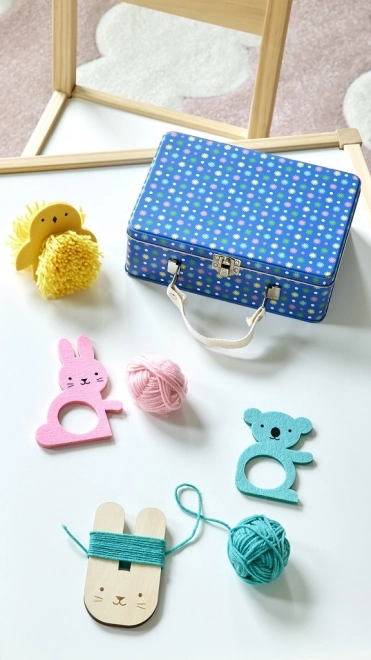 Petit Collage Coffret Créatif avec Animaux à Pompons