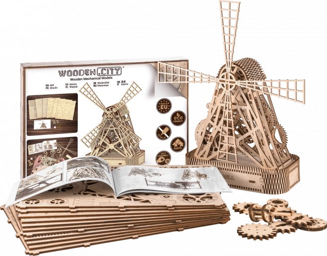WOODEN CITY Puzzle 3D Moulin 222 pièces
