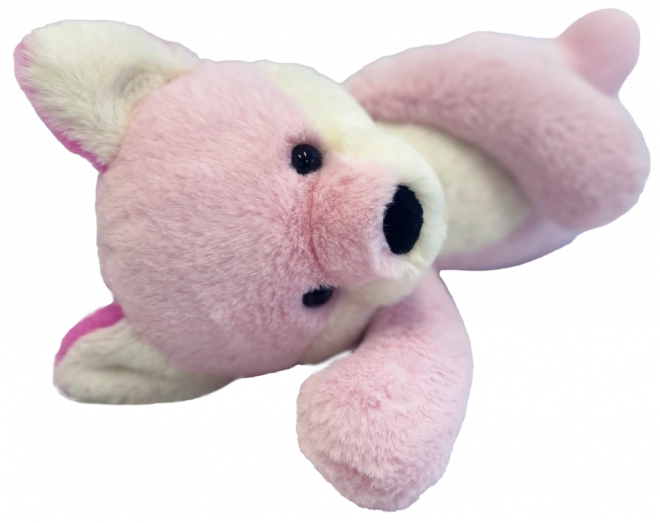 Renard en peluche rose