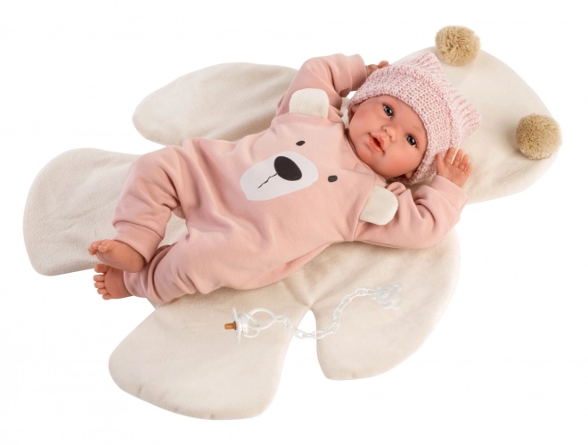 Llorens 63644 NEW BORN - poupée réaliste nouveau-né avec sons et corps en tissu doux - 36 cm