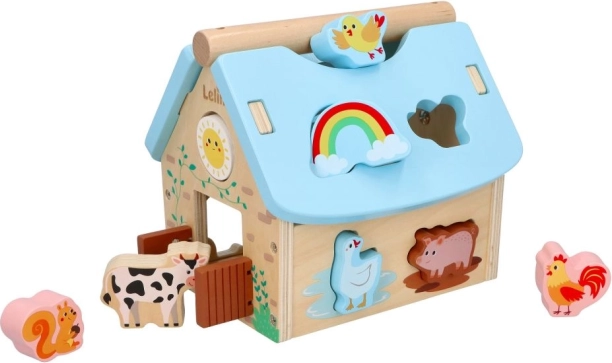 Maison en bois avec animaux Lelin