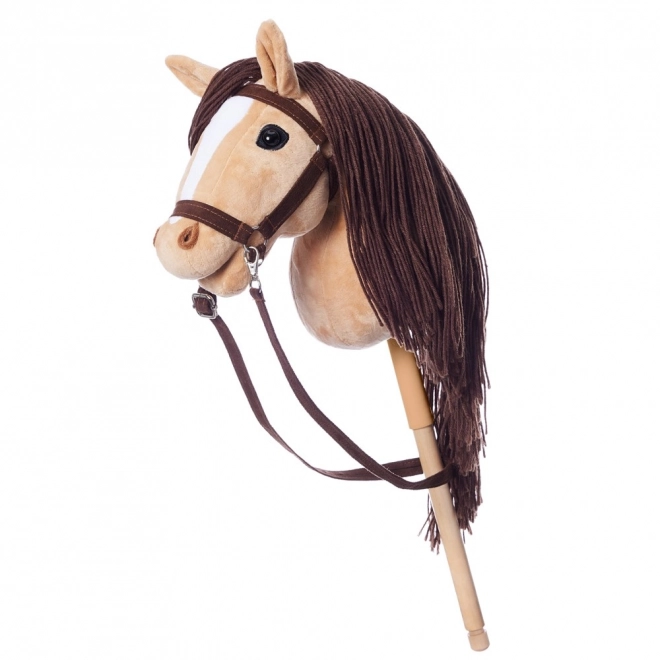 HOPPIHORSE cheval sur bâton hobby horse taille A3 beige
