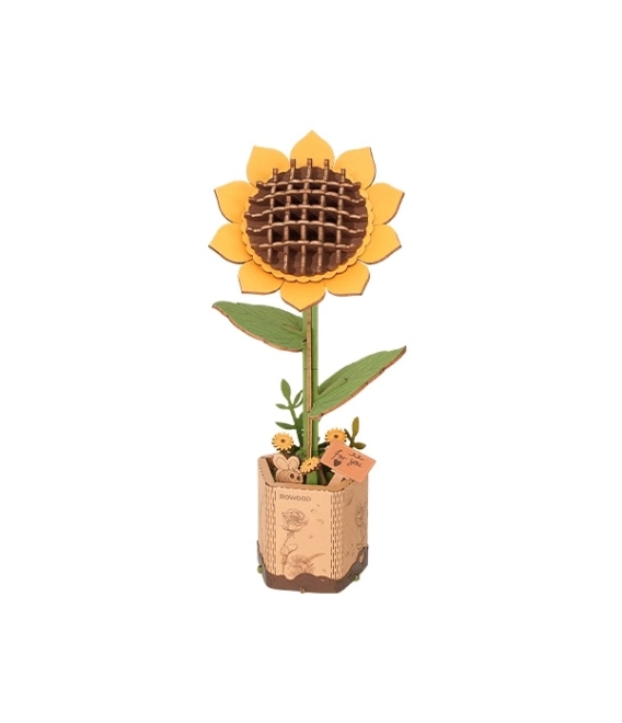 Puzzle 3D en bois RoboTime Tournesol