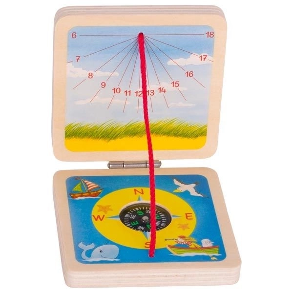 Cadran solaire de poche avec boussole