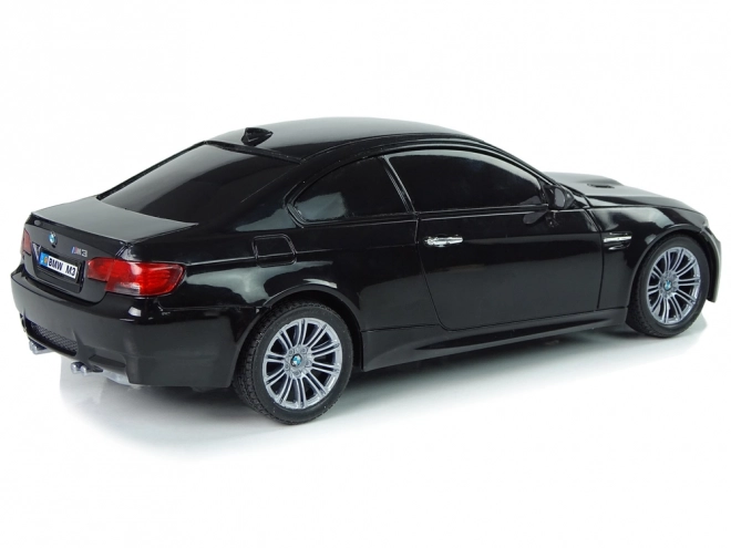 BMW M3 voiture télécommandée noire 2.4G télécommande volant 1:18 lumières sonores