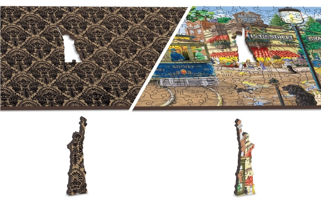 Puzzle en bois rue victorienne 2 en 1