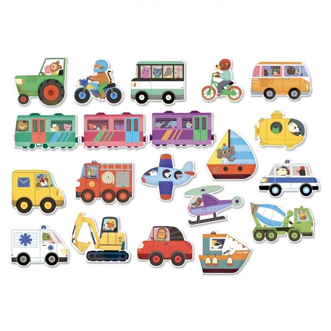 Vilac Aimants en bois transport 20 pcs