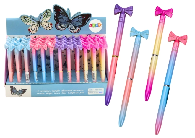 Stylo à bille avec pointe bleue en couleur de nœud 0,7 mm Mix