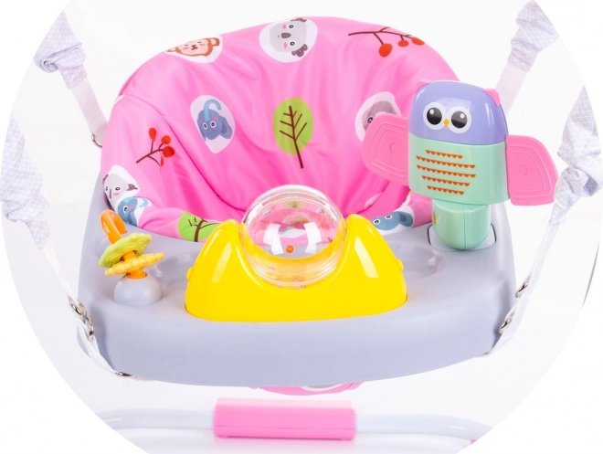 CHIPOLINO Balancelle bébé avec centre de jeu Macarena rose