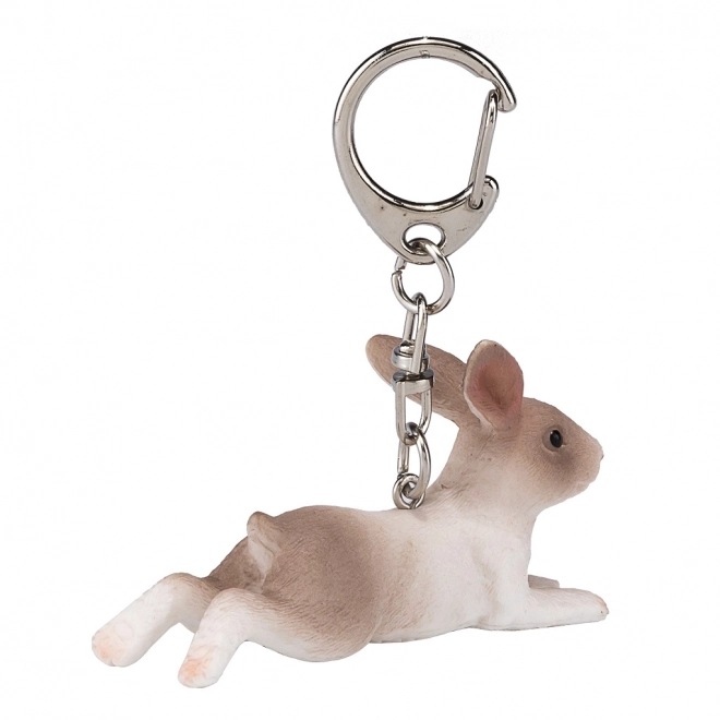 Porte-clés lapin couché