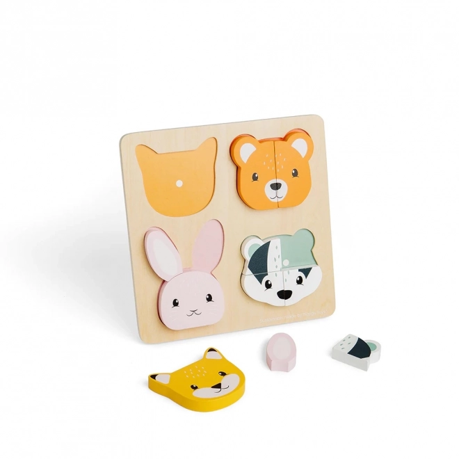 Puzzle en bois encastrable avec numérotation Bigjigs Toys
