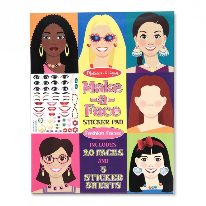 Ensemble d'autocollants pour filles - Visages