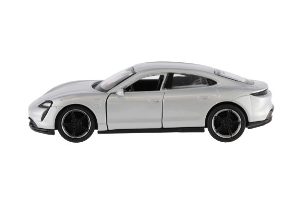 Auto Welly Porsche Taycan Turbo S métal/plastique 12cm 4 couleurs à rétrofriction 12pcs en boîte
