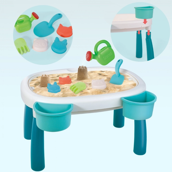 Table à eau et sable Woopie 2 en 1, 7 pièces