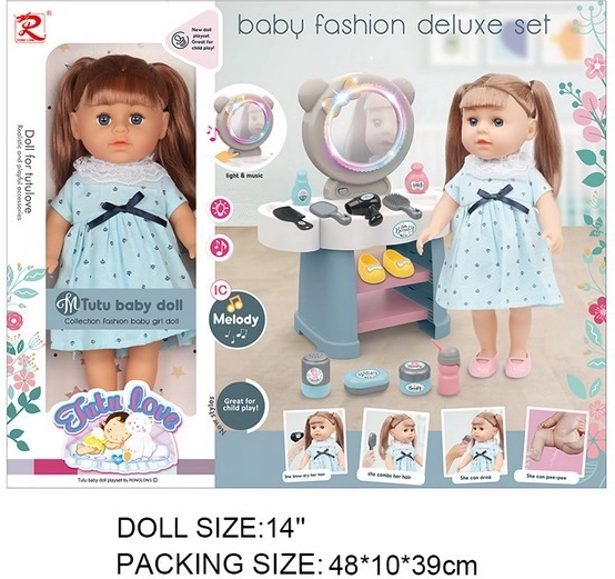 Poupée Kinga avec Coiffeuse et Accessoires
