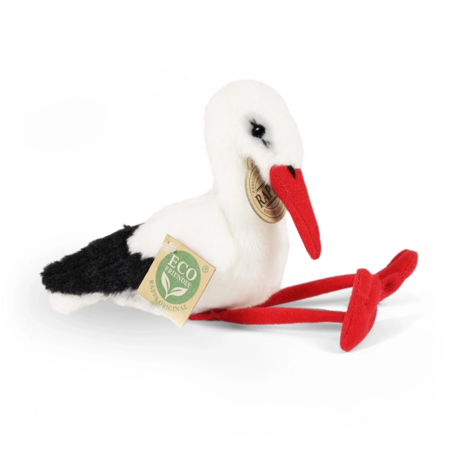 Cigogne en peluche 15 cm ÉCOLOGIQUE