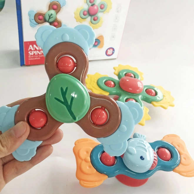Woopie spinners sensoriels éducatifs pour enfants 3 en 1 en couleurs vives