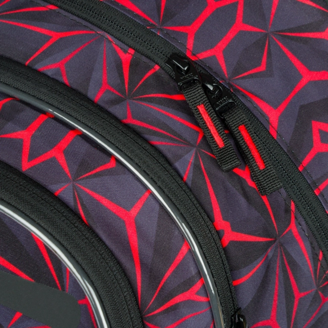 Sac à dos scolaire Baagl Core Red Polygon