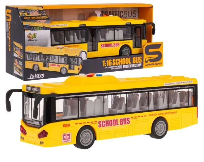 Autobus jaune avec fonction lumineuse et sonore