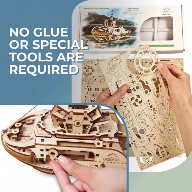 Ugears puzzle 3D - Remorqueur 169 pièces