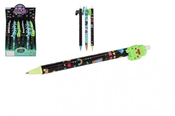 Stylo gomme Street game 15cm plastique 6 types 36pcs en boîte
