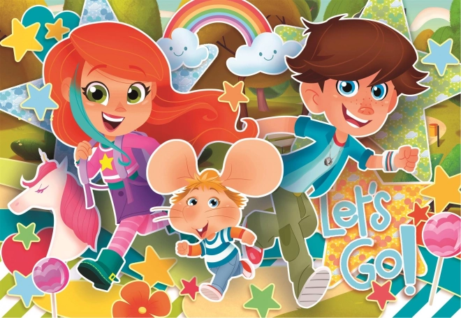 Clementoni grand puzzle de sol Myšák Gigio 40 pièces