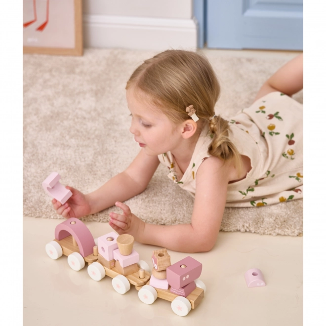 Viga PolarB circuit de train rose avec wagons et blocs