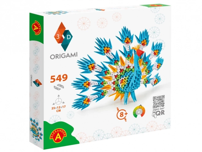 Créatif Origami 3D Paon d'Alexandre
