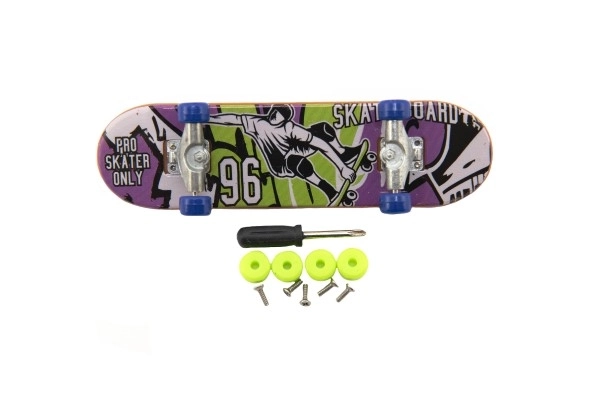 Skateboard à doigts vissable avec accessoires - 9 cm