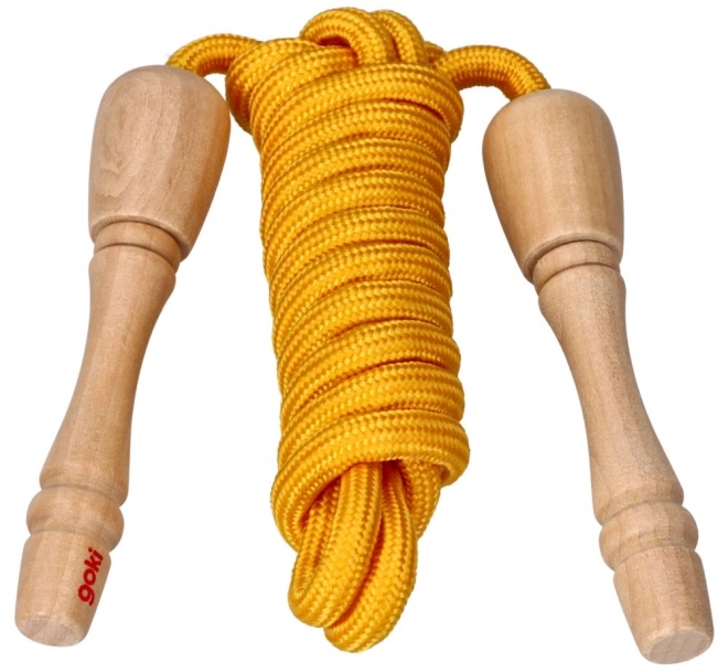 Goki corde à sauter avec poignées en bois 240 cm