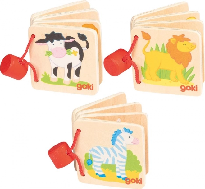 Mini-livre en bois pour enfants Goki