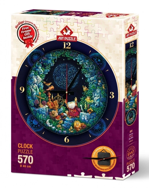 ART PUZZLE Puzzle horloge Astrologie 570 pièces (y compris le cadre)
