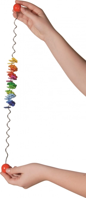 GOKI Spirale avec des petites fleurs arc-en-ciel